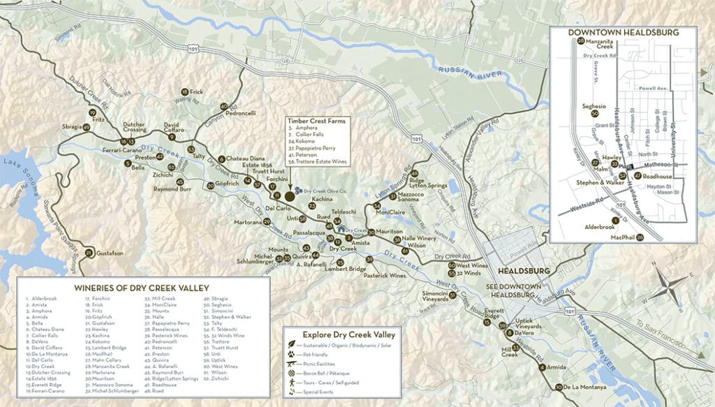 Dry Creek Valley Winery Map